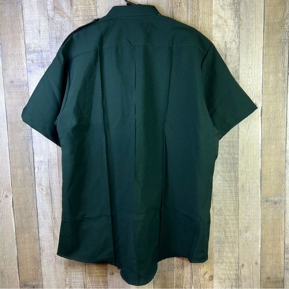 United Uniform Manufacturers Size XL(17-17-1/2) Dark Green Short Sleeve … - Picture 2 of 11